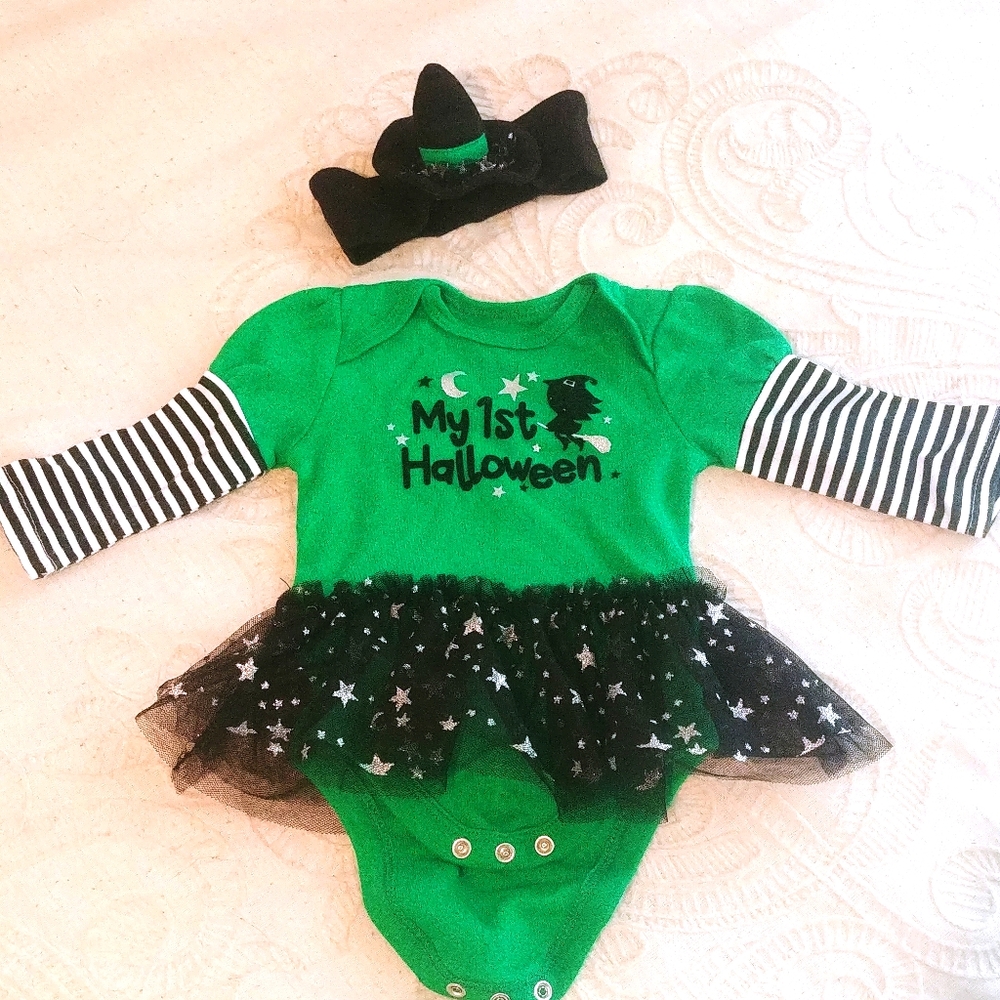 First Halloween Outfit w Tutu 3 months